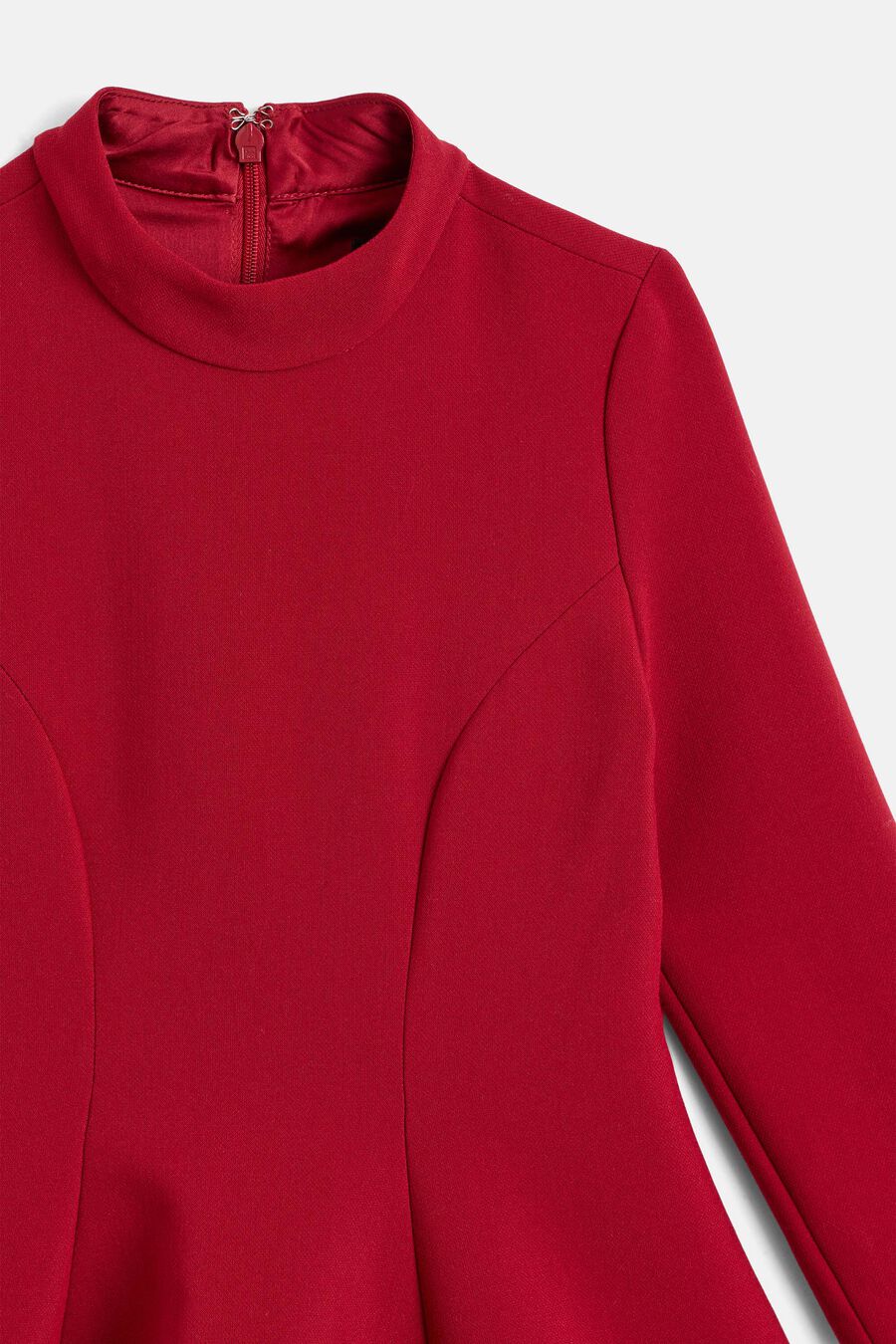 ZOE LONG SLEEVE MINI DRESS in colour Burgundy