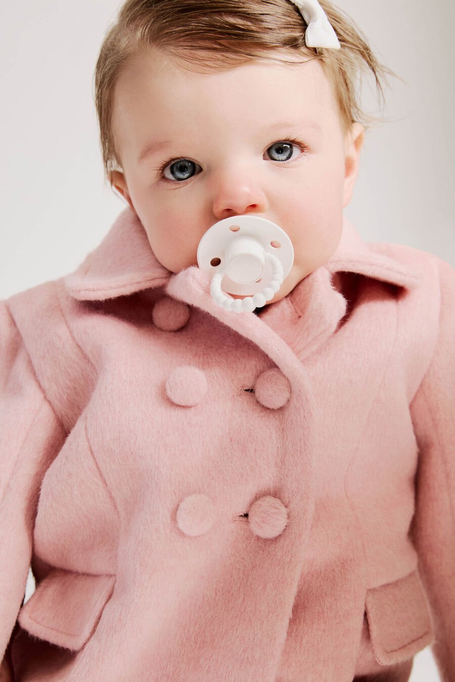 LEAH WOOL COAT in colour PINK