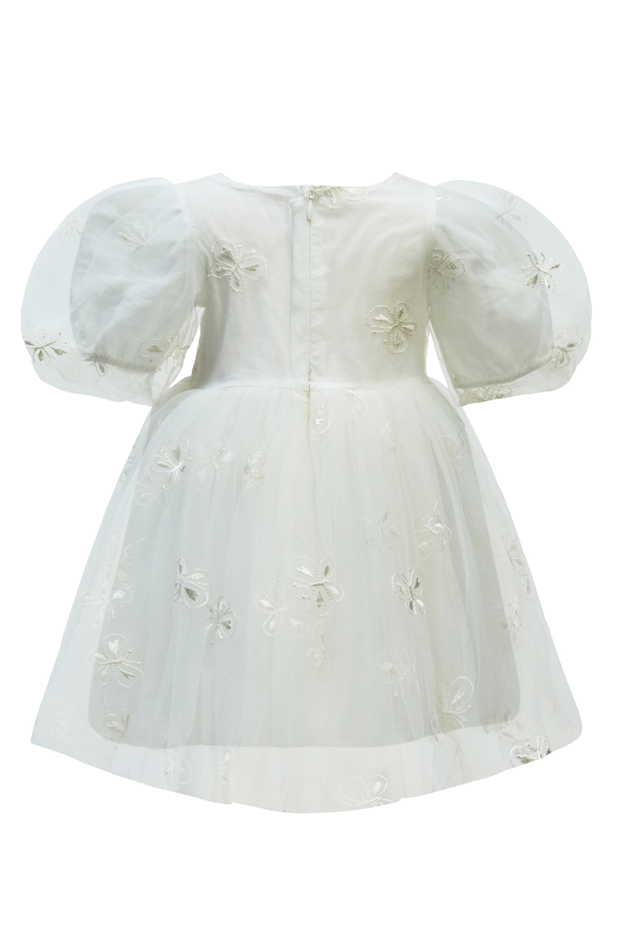 BUTTERFLY TULLE MINI DRESS in colour ORCHIDWHT