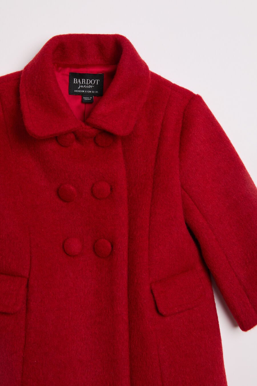 LEAH WOOL COAT in colour RED
