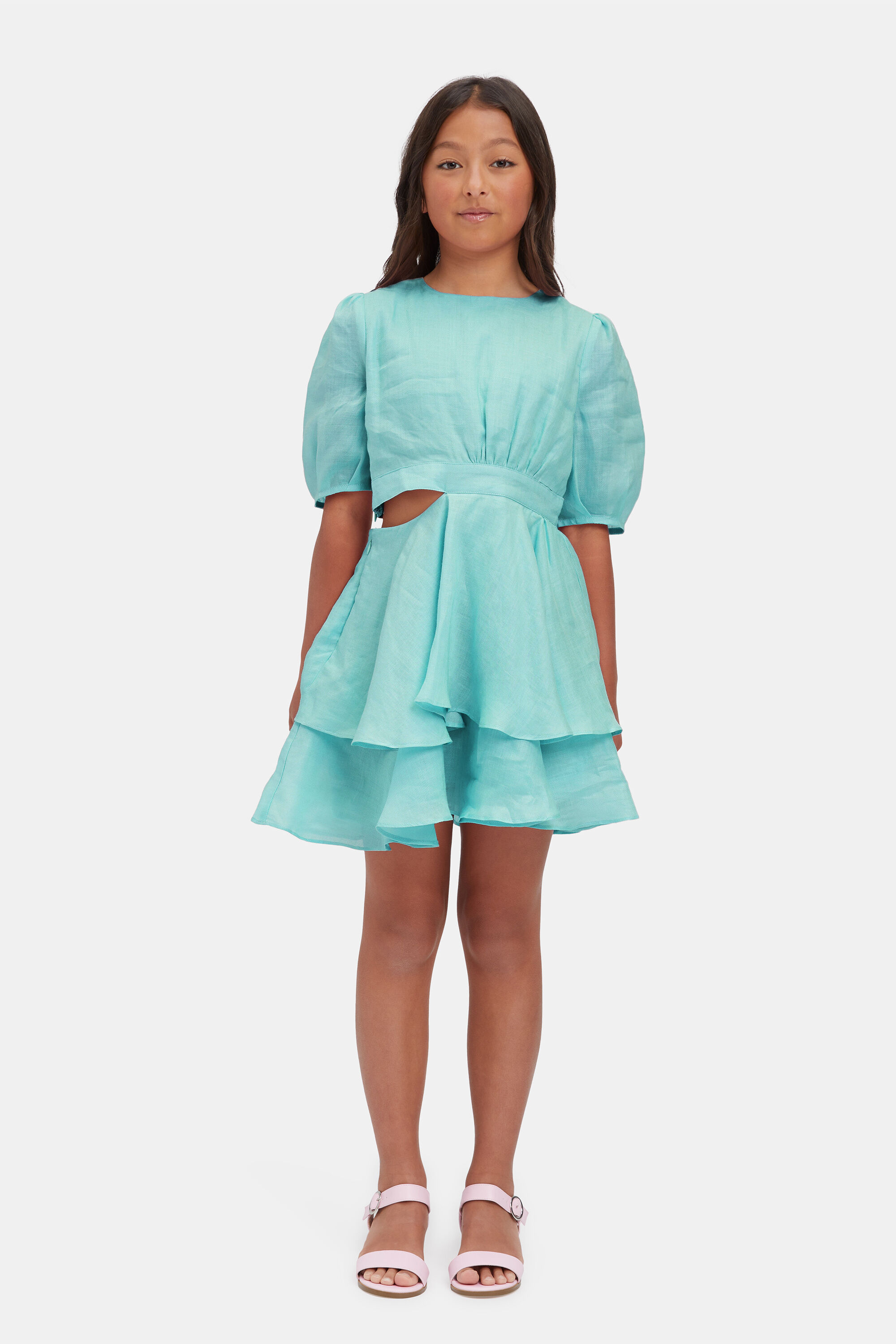 Girls aqua dress clearance
