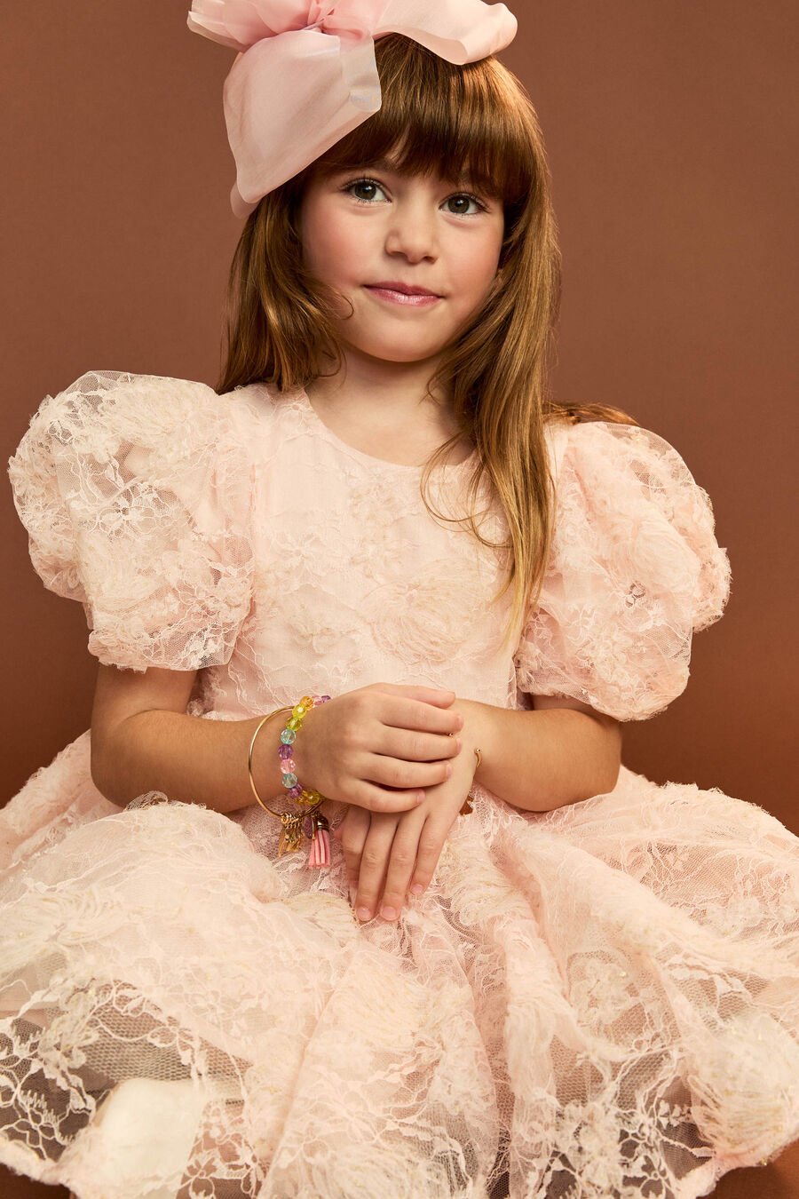 Girls Linda Rosette Mini Dress