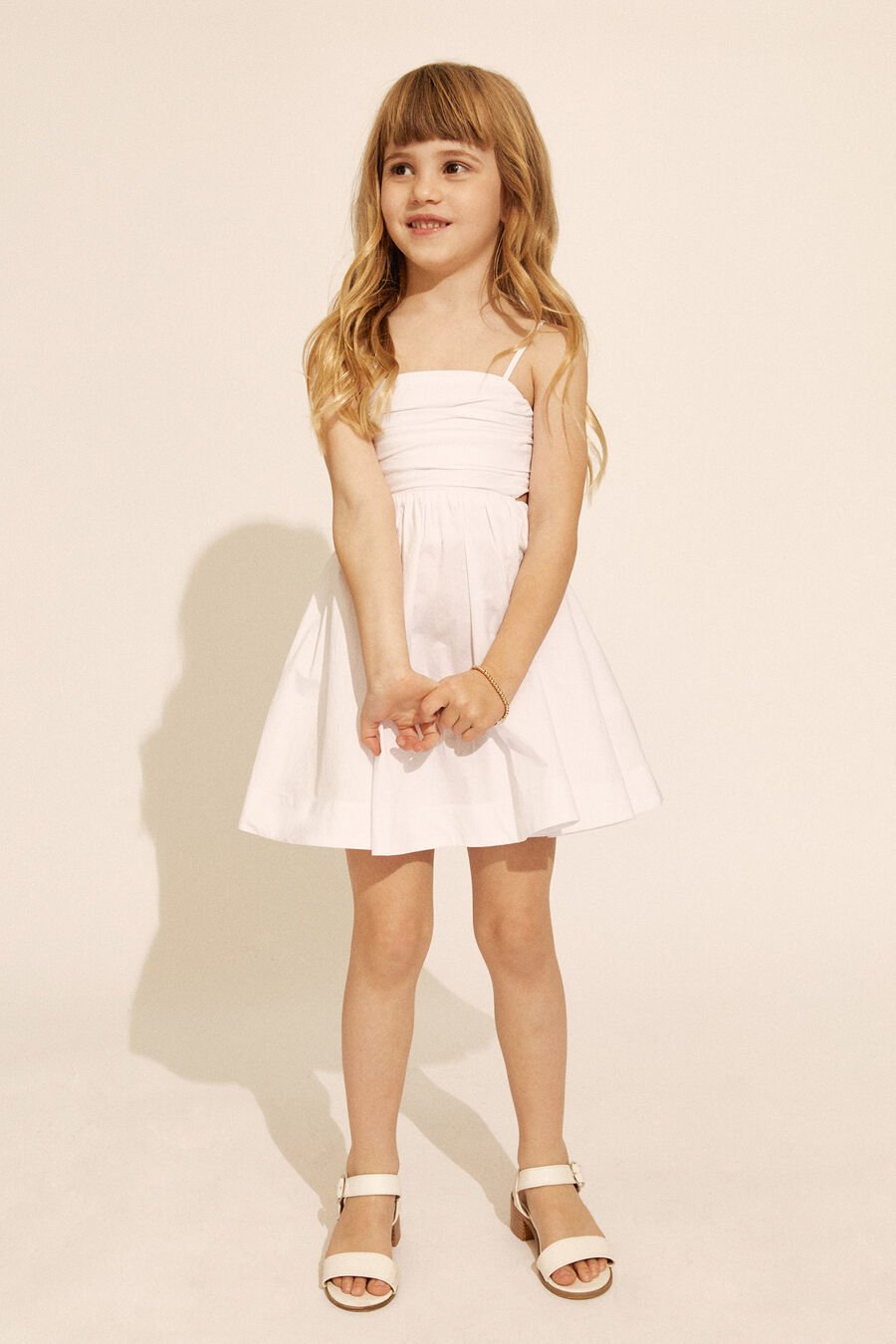 ZARELA POPLIN DRESS in colour ORCHIDWHT