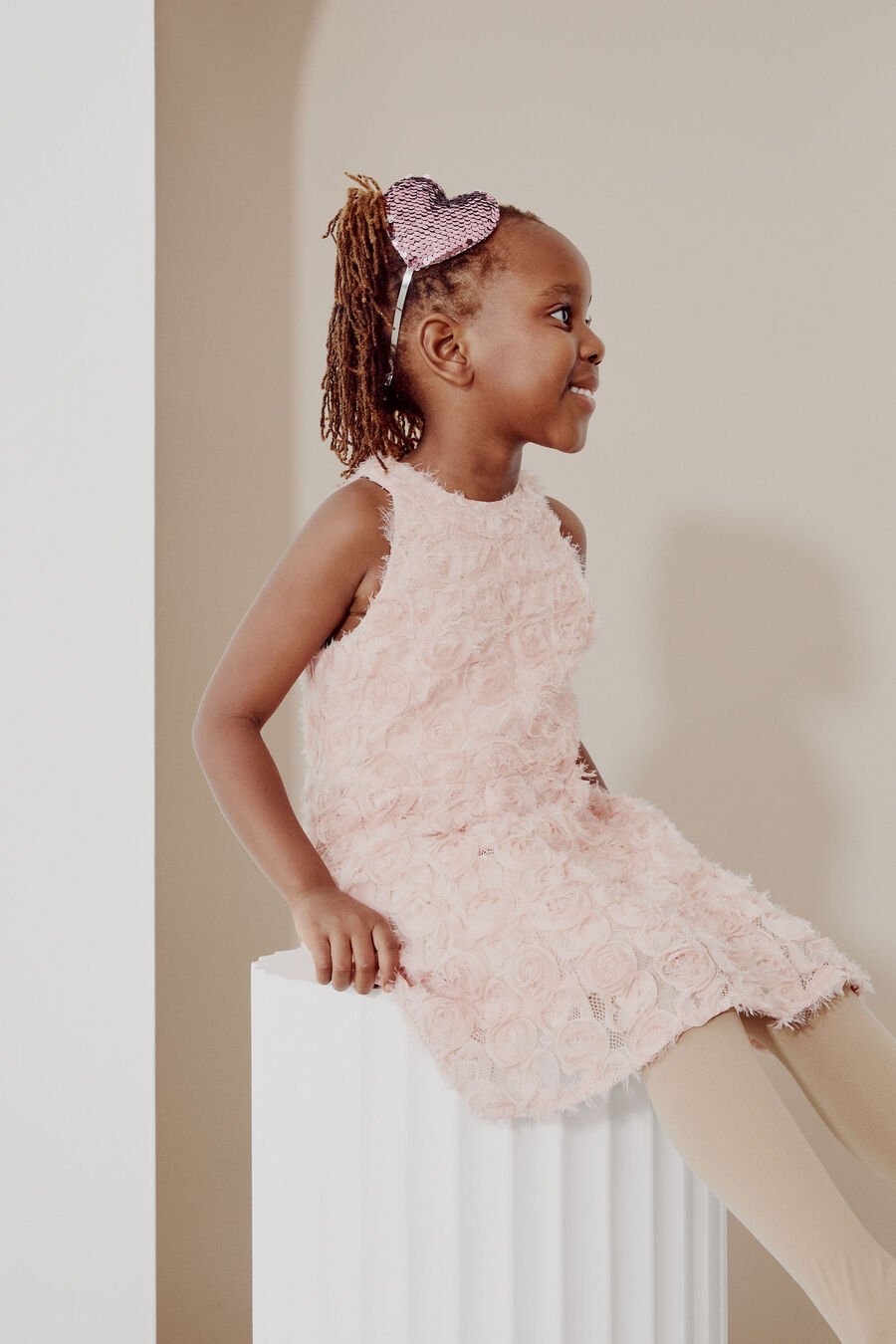 HEART HEADBAND in colour PARTY PINK