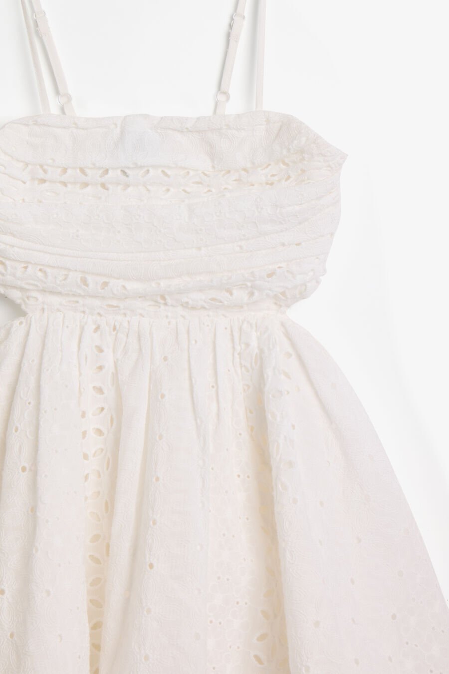 ZARELA BRODERIE MINI DRESS in colour Orchid White