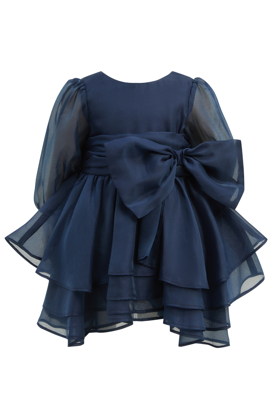 ENYA ORGANZA MINI DRESS in colour NAVY