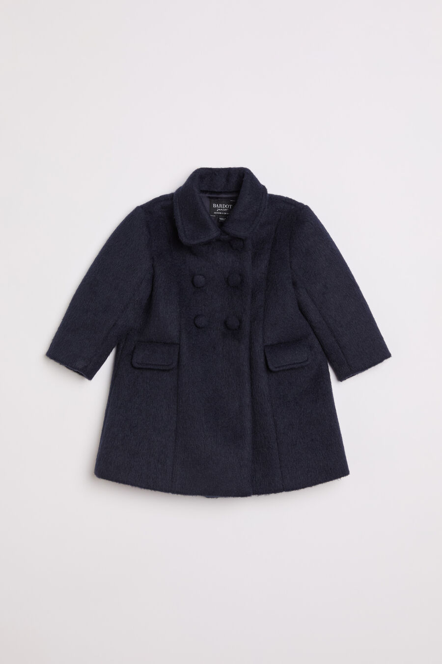 LEAH WOOL COAT in colour NAVY