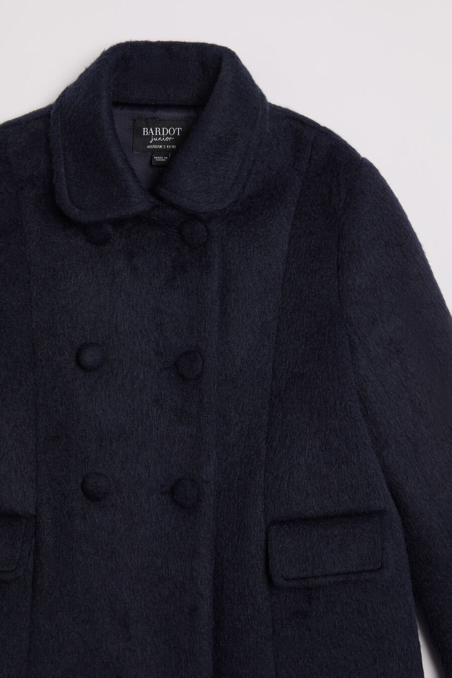 LEAH WOOL COAT in colour NAVY
