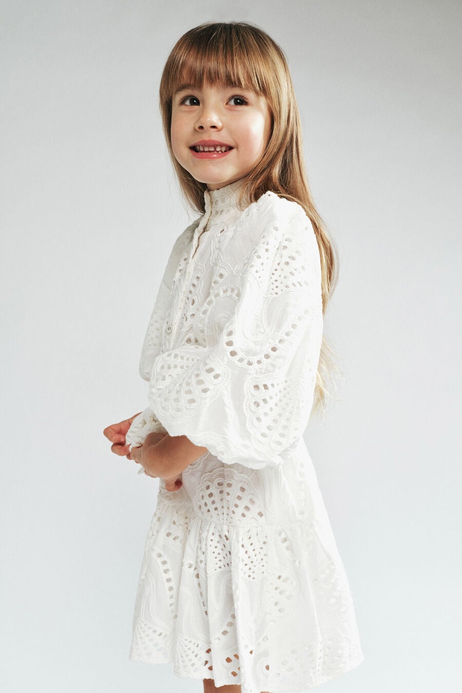 ASHA MINI SHIRT DRESS in colour ORCHIDWHT