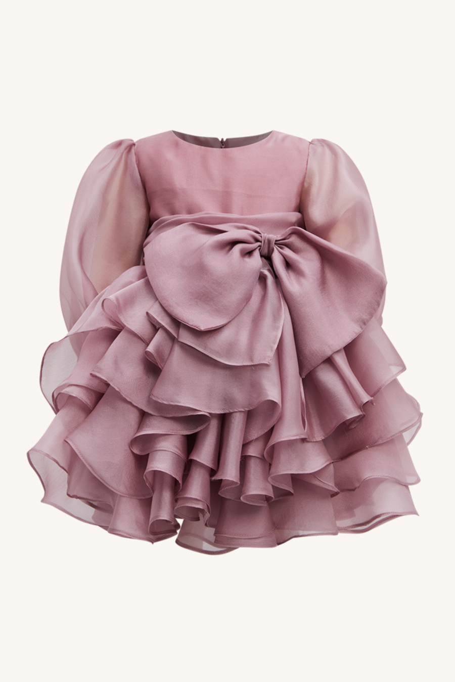 ENYA ORGANZA MINI DRESS in colour DUSTY ROSE