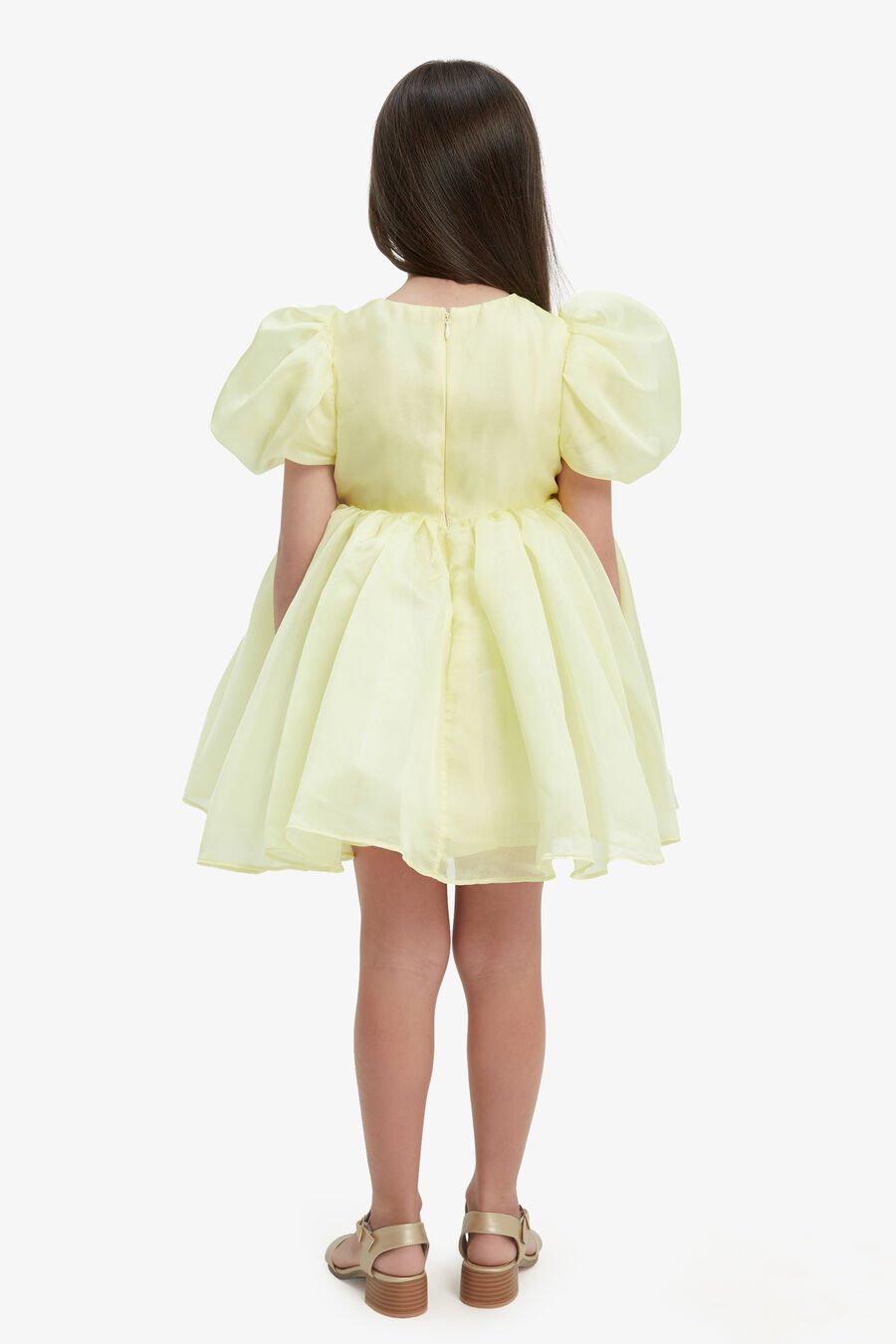 JULIET ORGANZA MINI DRESS in colour SUNSHINE