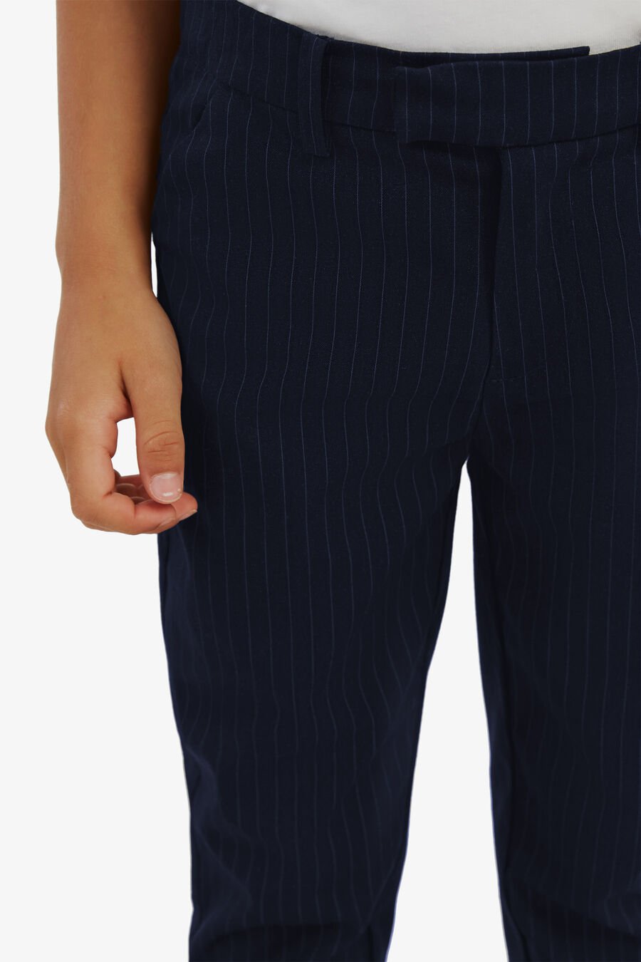 CHARLES PIN STRIPED PANT in colour Navy Pinstripe