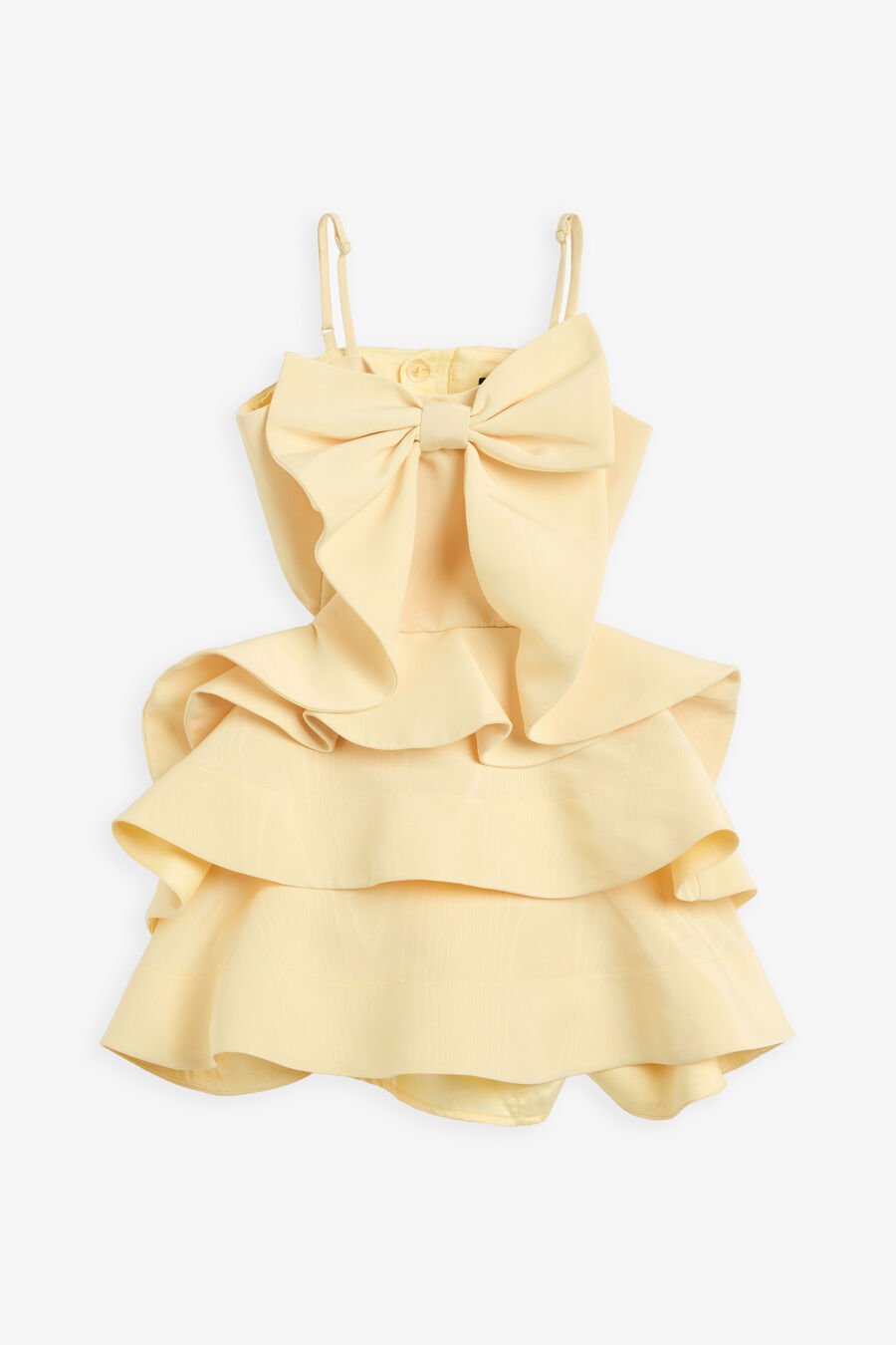 TULIP BOW DRESS in colour LEMON