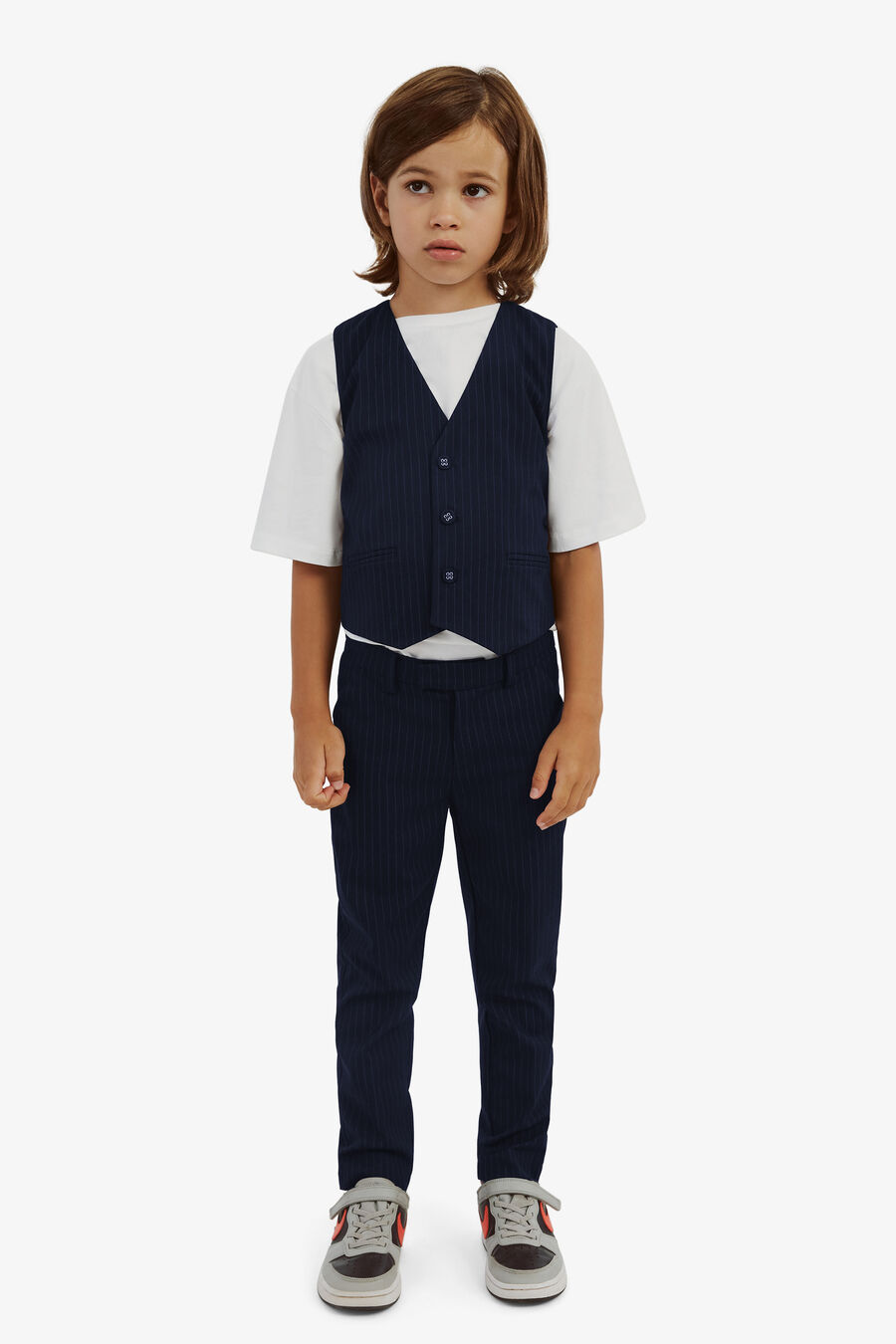 Boys Charles Pin Stripe Vest