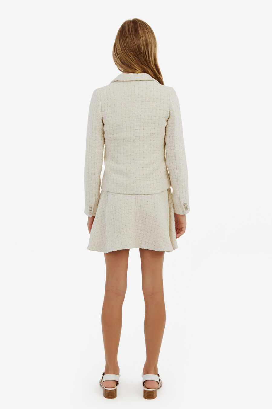 ROMA BOUCLE BLAZER in colour IVORY BOUCLE