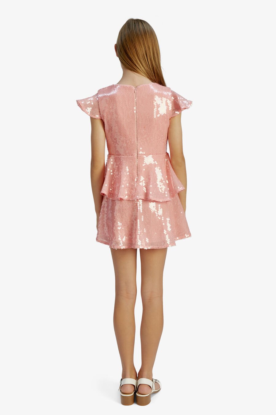 MINDIE SEQUIN DRESS in colour PINK