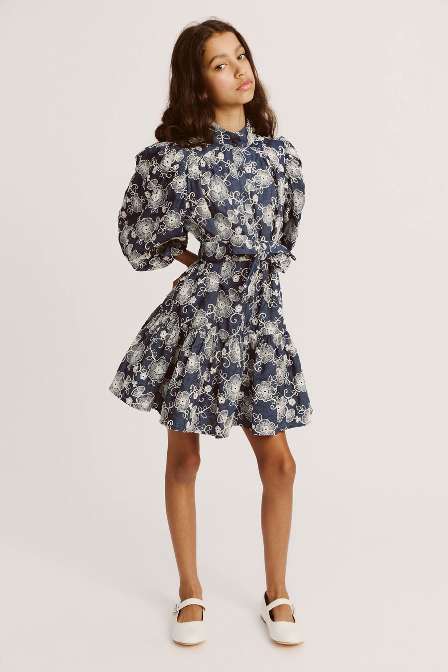 MACEY MINI SHIRT DRESS in colour Dark Denim
