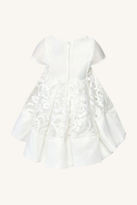 BABY GIRL AVA STARLET DRESS in colour SNOW WHITE