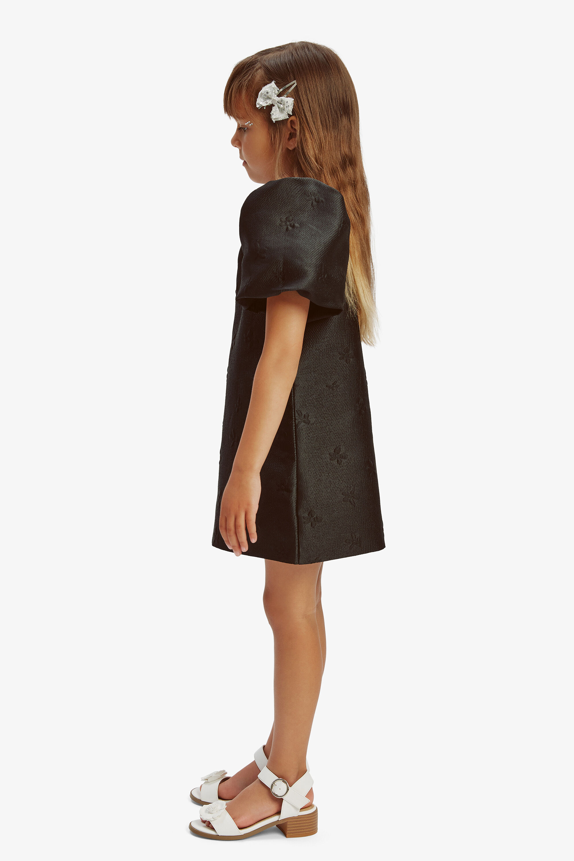 Girls Giselle Mini Dress In Black Bardot Junior