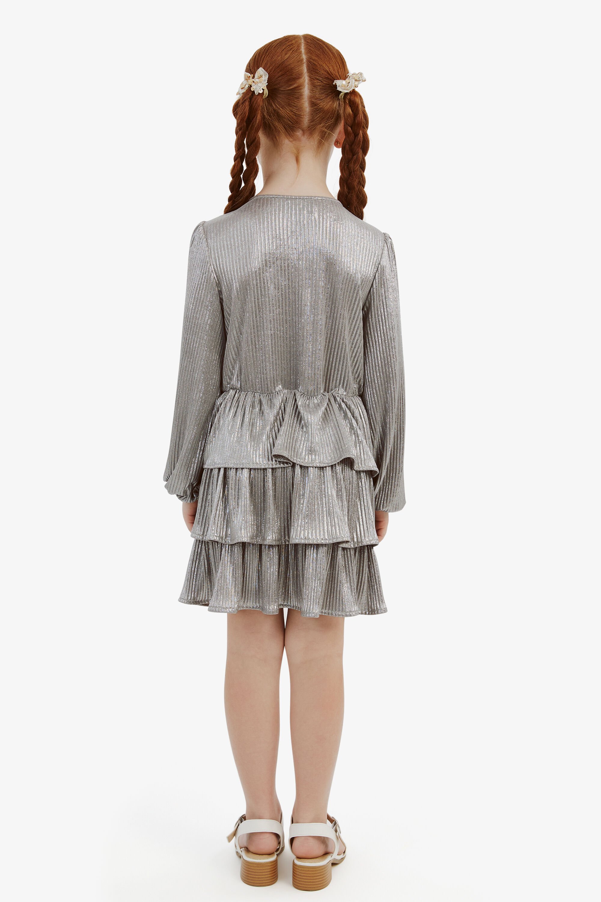 andmary Bebe mini dress　グレー ANDMARY】Bebe ribbon mini dress