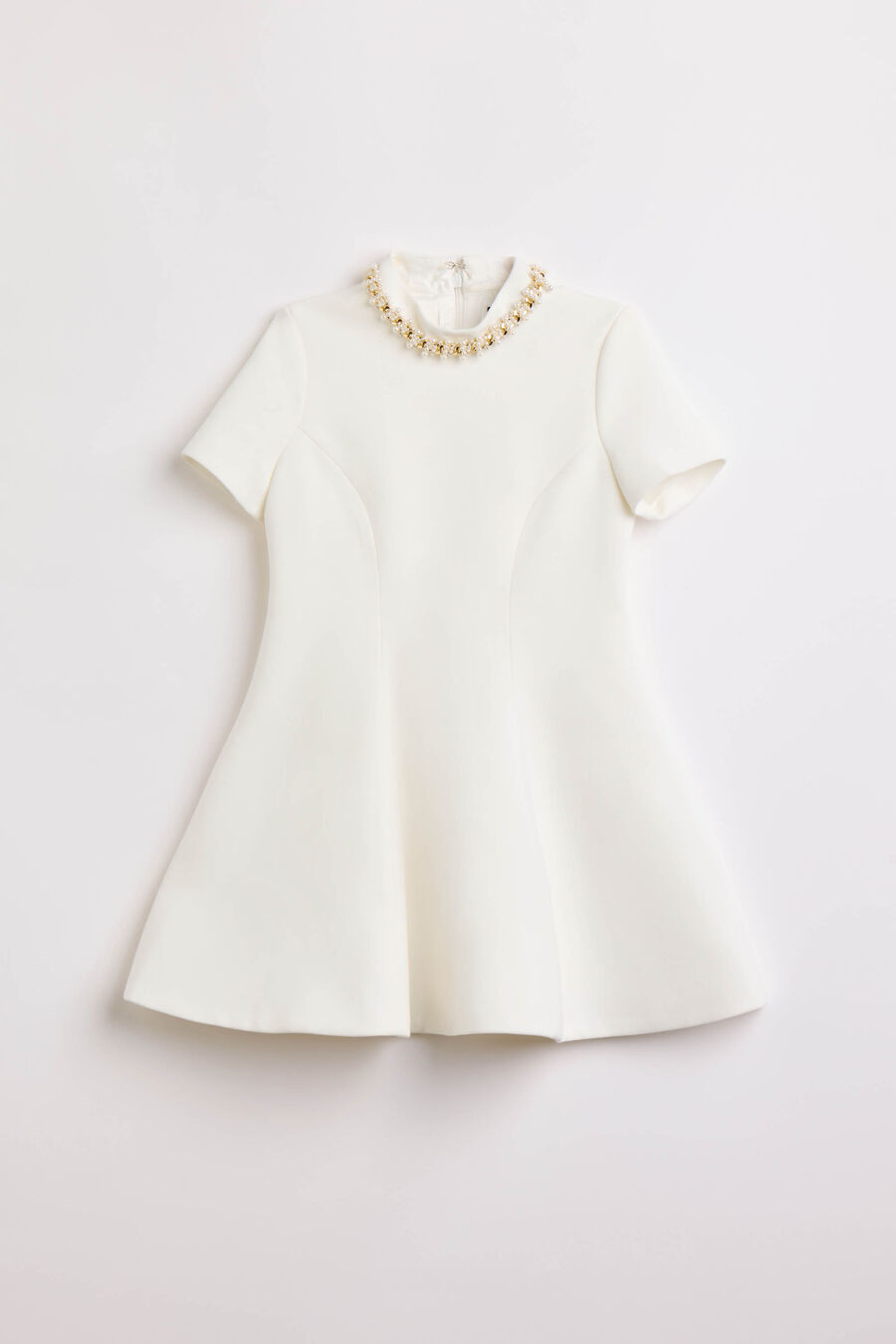 ZEPHYRA TRIM MINI DRESS in colour Orchid White