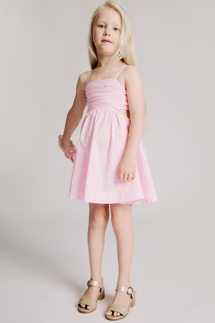 ZARELA POPLIN DRESS in colour BLISS PINK