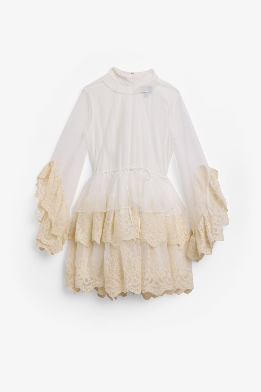 Girls Anyssa Lace Edge Ruffle Dress
