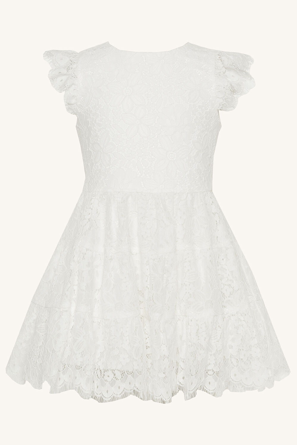 Baby Girl Sienna Tiered Dress In Ivory Bardot Junior