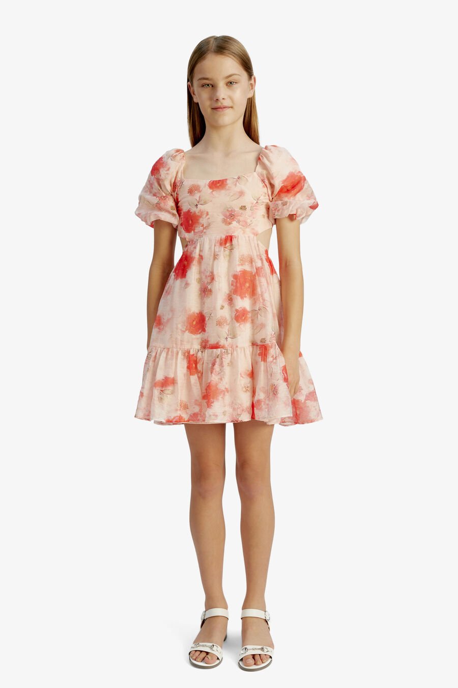 ELLORY MINI DRESS in colour PINK FLORA