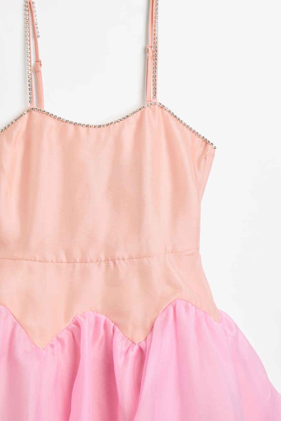 LORETA ORGANZA MIDI DRESS in colour Peach