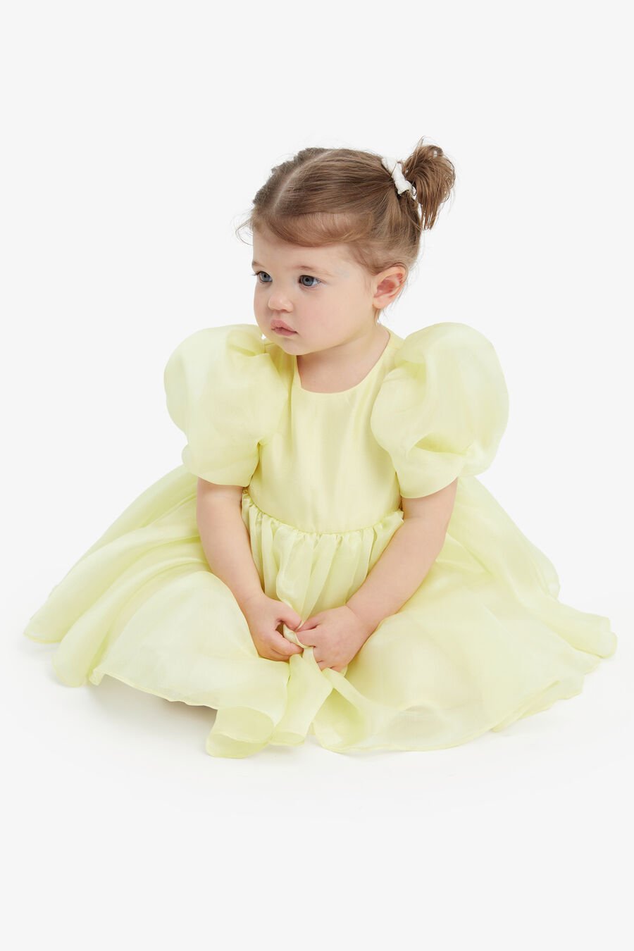 JULIET ORGANZA MINI DRESS in colour SUNSHINE