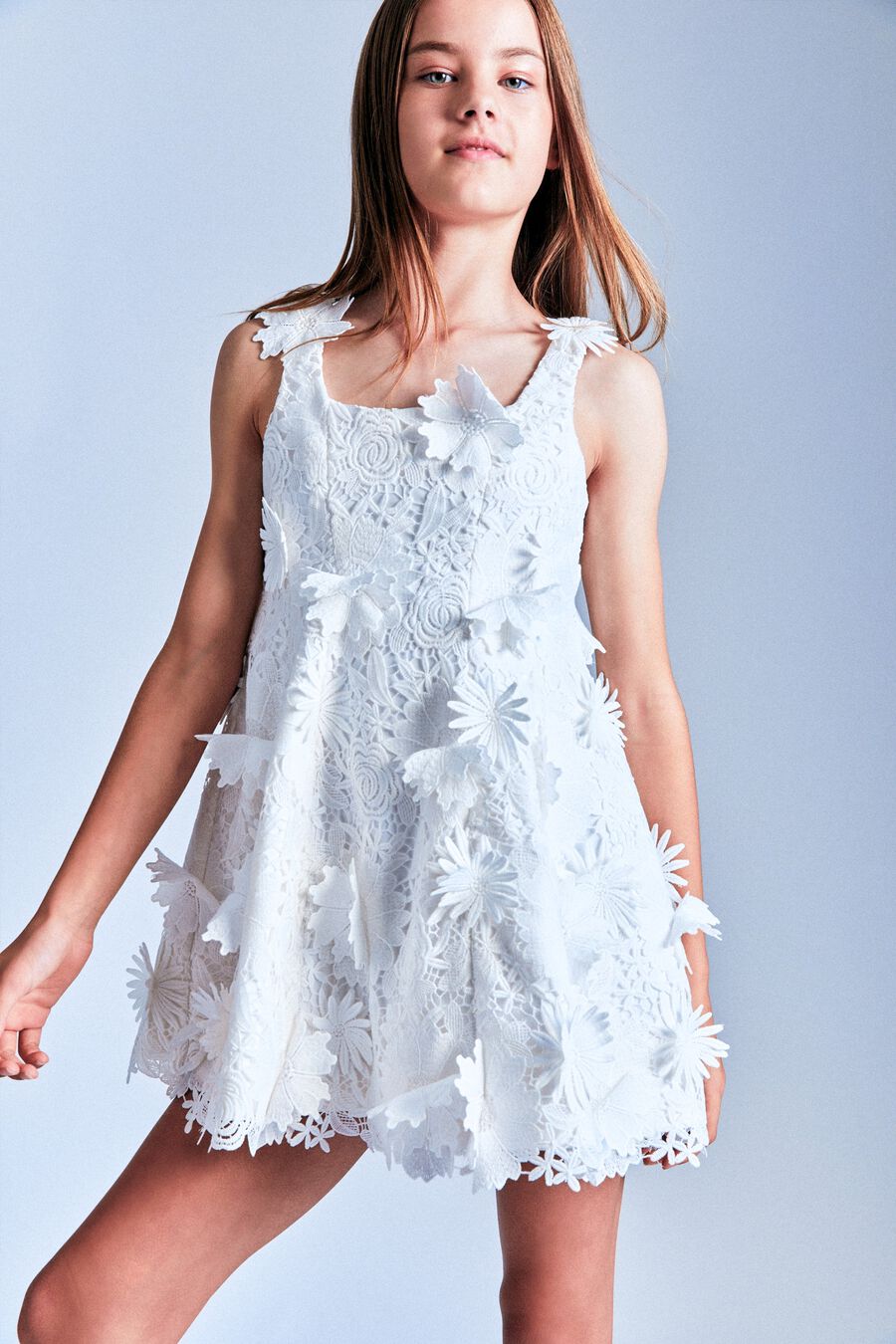 CALYPSO LACE DRESS in colour ORCHIDWHT