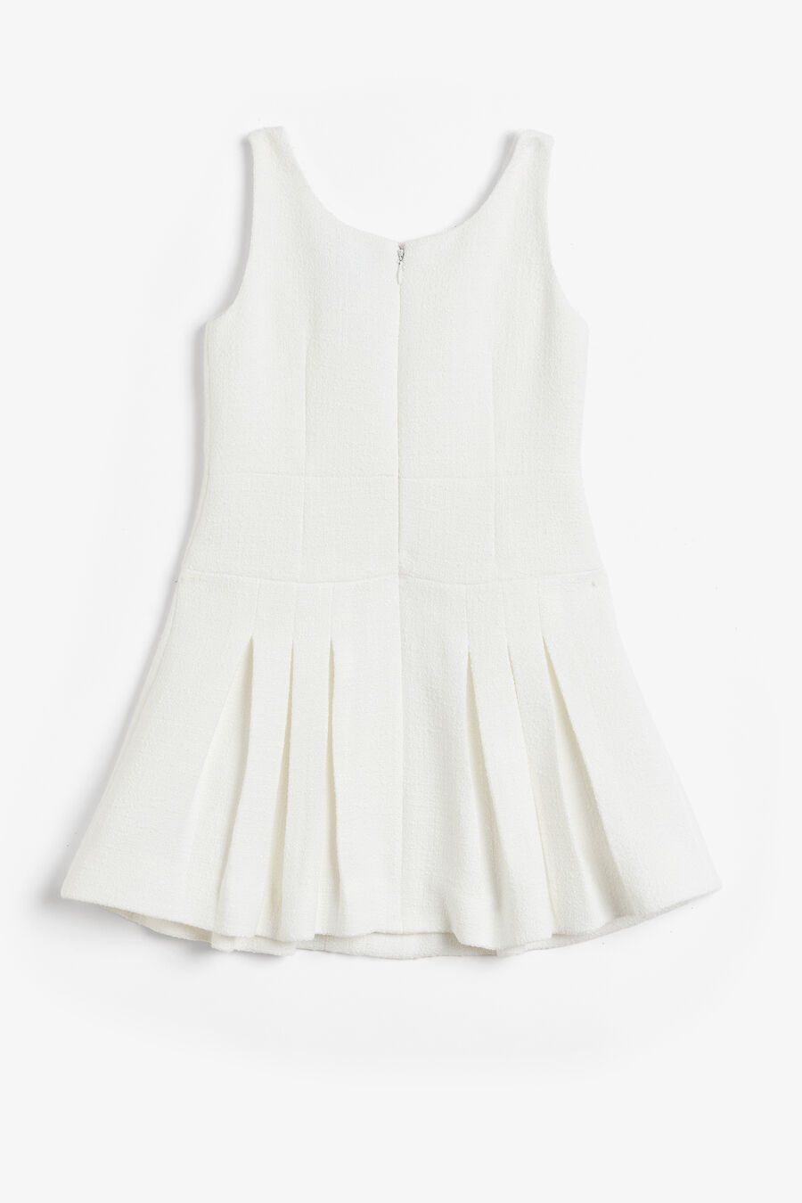 AURELIA BOUCLE DRESS in colour White