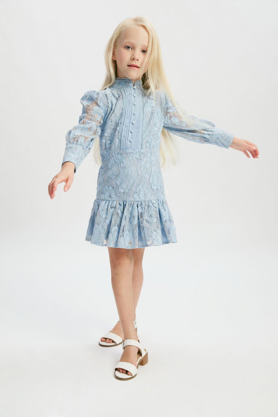 TAMARA LACE DRESS in colour BLUE