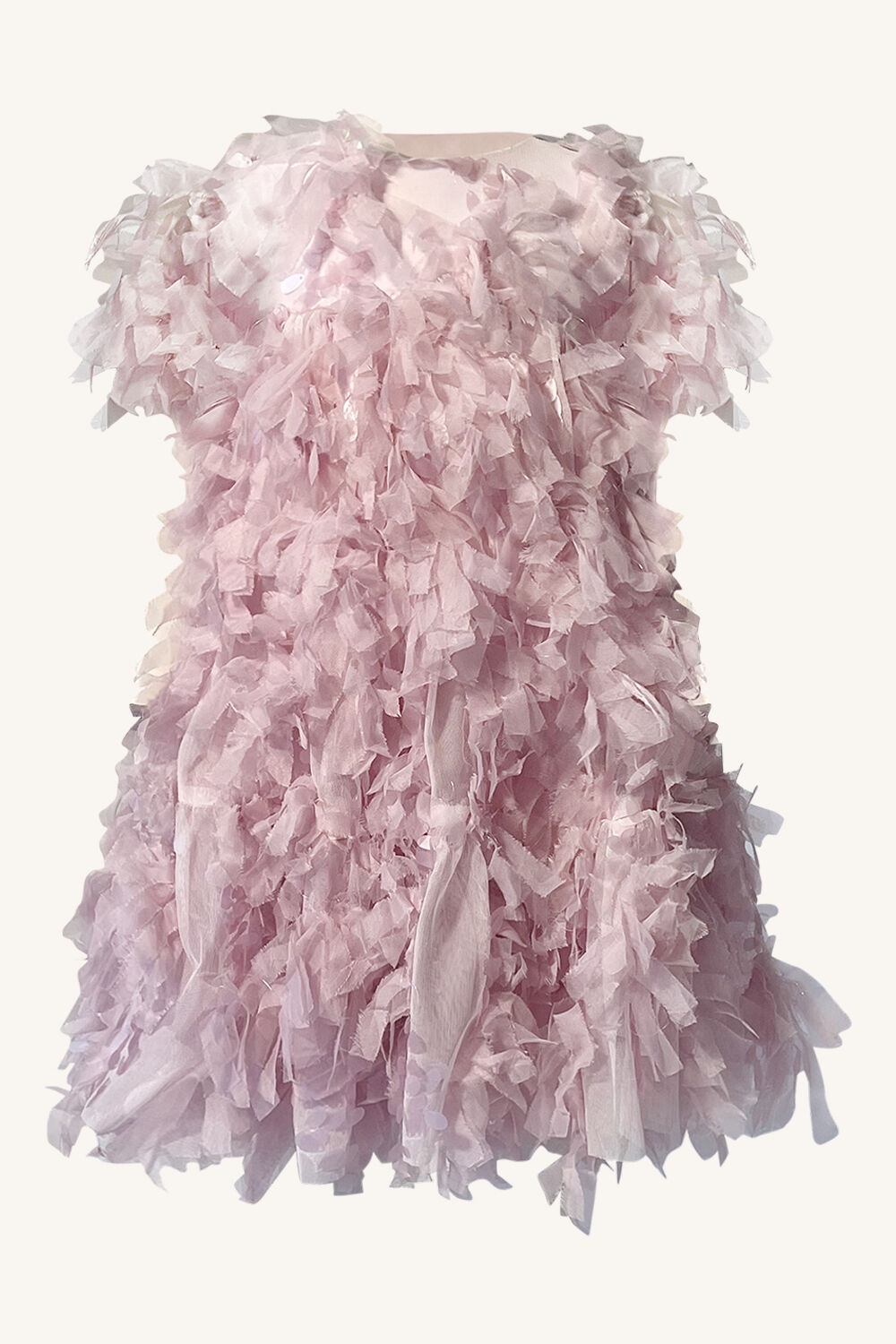 Girls MALLORY TIERED DRESS in colour PETAL PINK