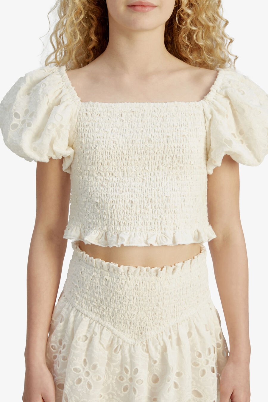 Girls Ashlyn Broderie Top