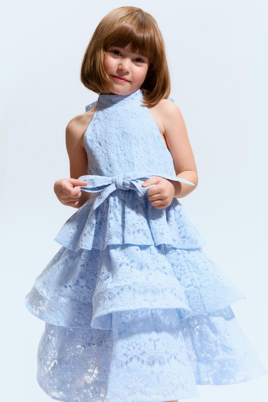 Girls Suki Halter Lace Dress