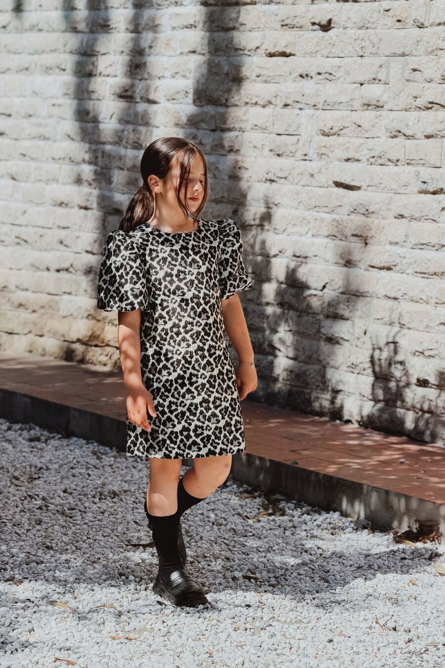 Girls Zayla Leopard Mini Dress