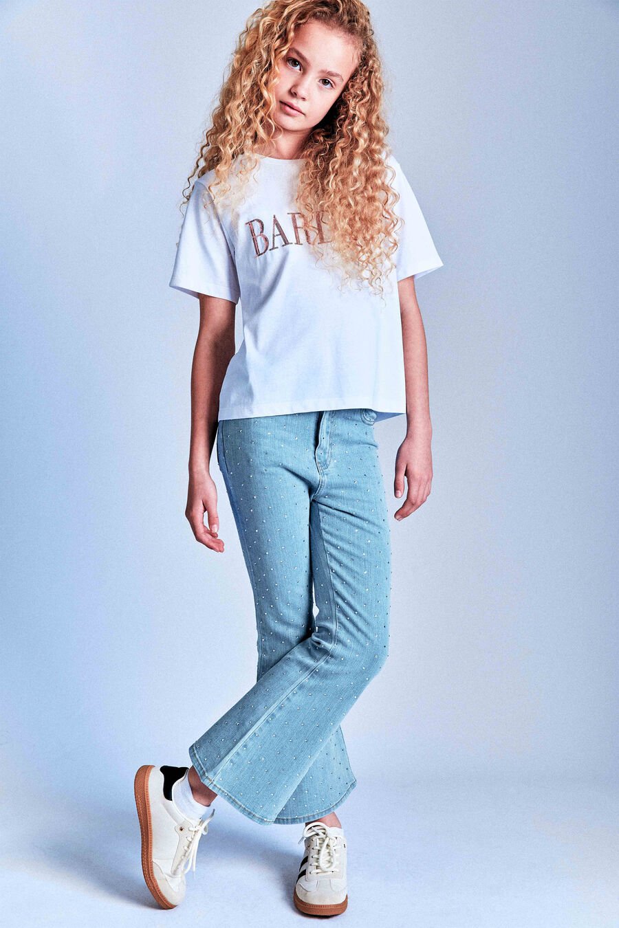 BARDOT SEQUIN TEE in colour PINK