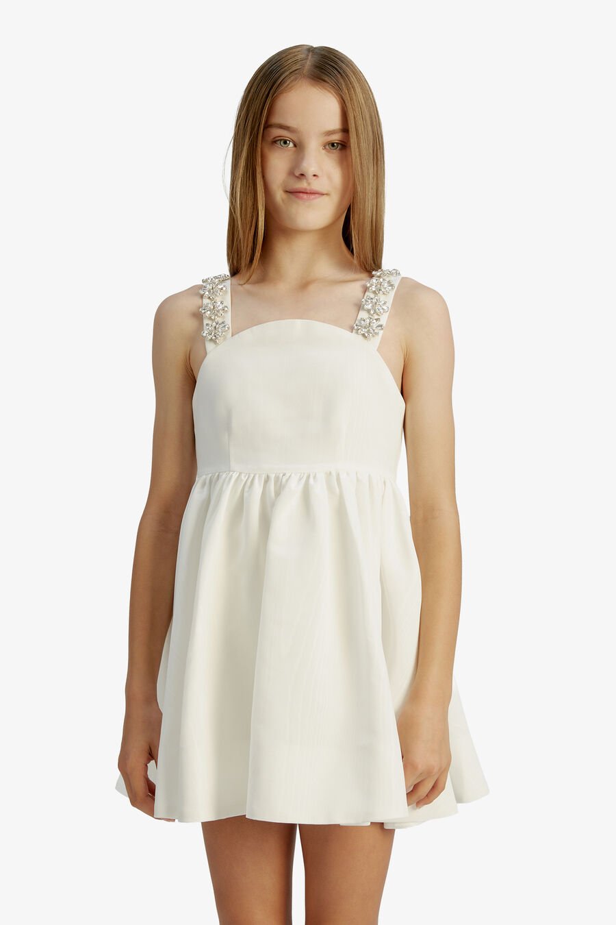 PEYTON MINI DRESS in colour ORCHIDWHT