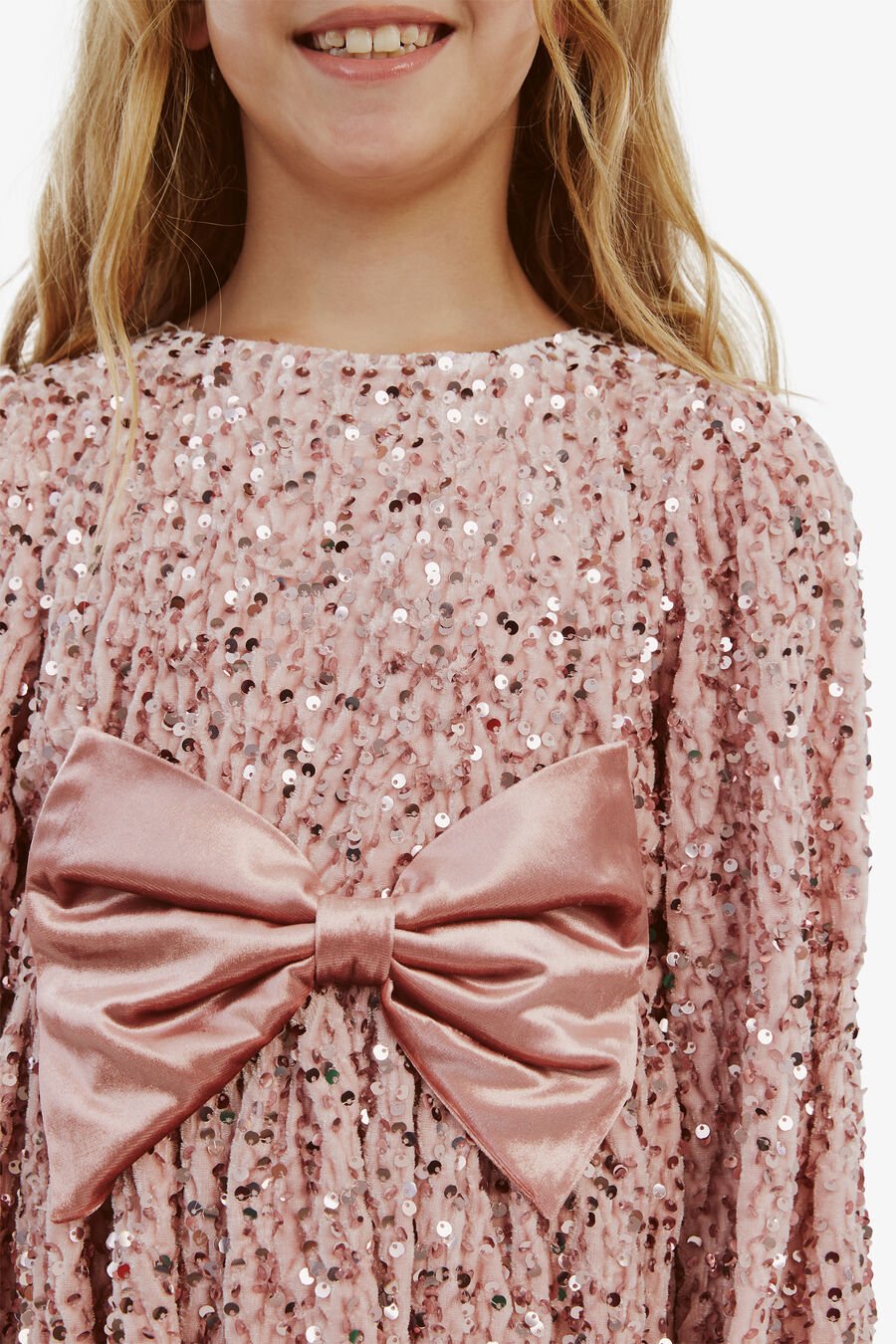 SEQUIN VELOUR MINI DRESS in colour Pink Sequin