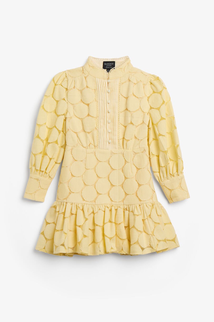 TAMARA SPOT DRESS in colour Lemon