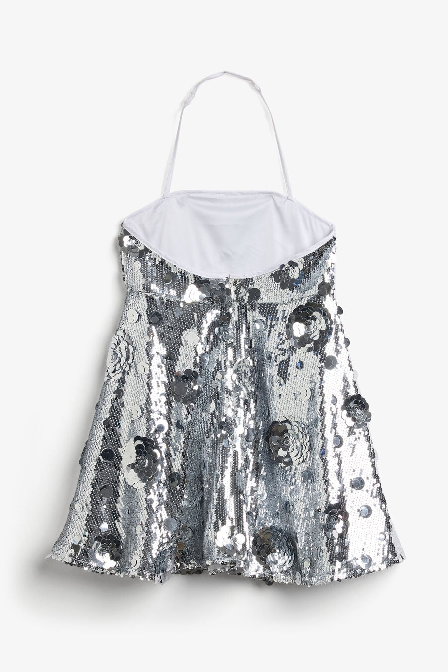 Girls Sequin Halter Dress