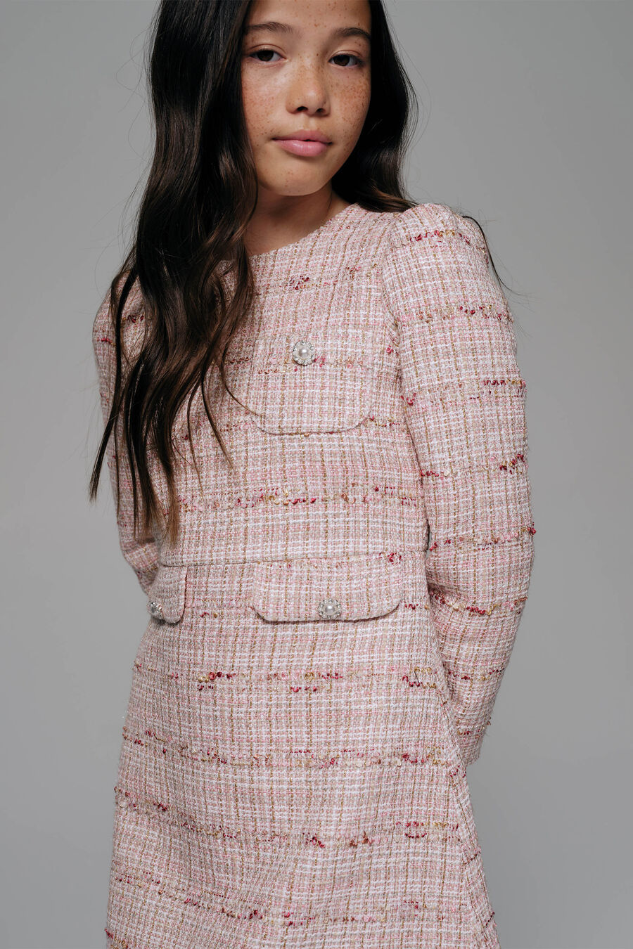 Girls Callie Boucle Dress