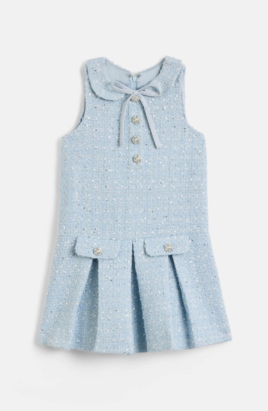 Girls Enes Sequin Boucle Mini Dress