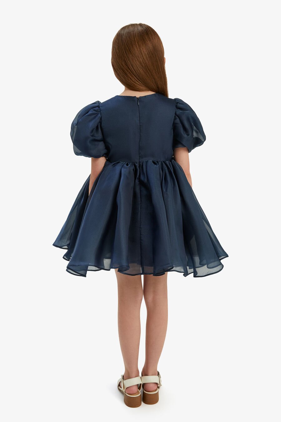 JULIET ORGANZA MINI DRESS in colour NAVY
