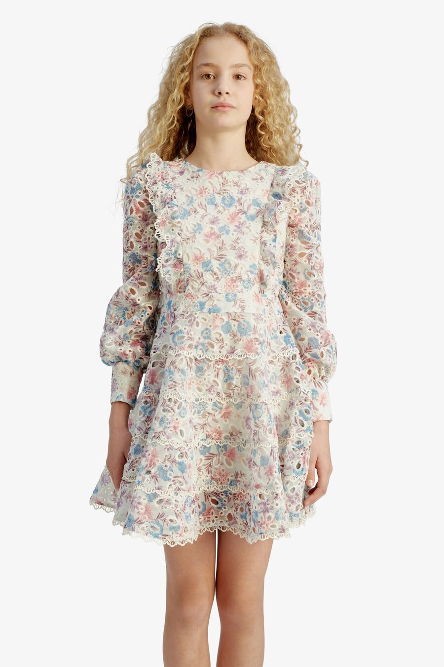 MILEY MINI DRESS in colour Bluepink Floral