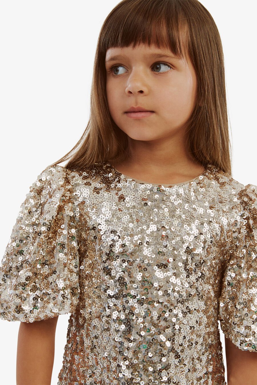 GISELLE SEQUIN DRESS in colour GOLD OMBRE