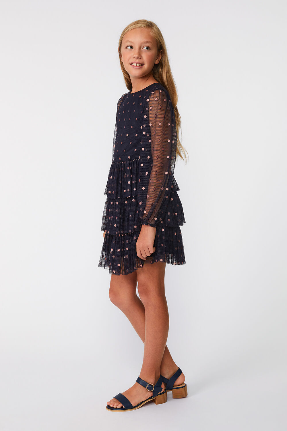 Bardot junior navy dress new arrivals