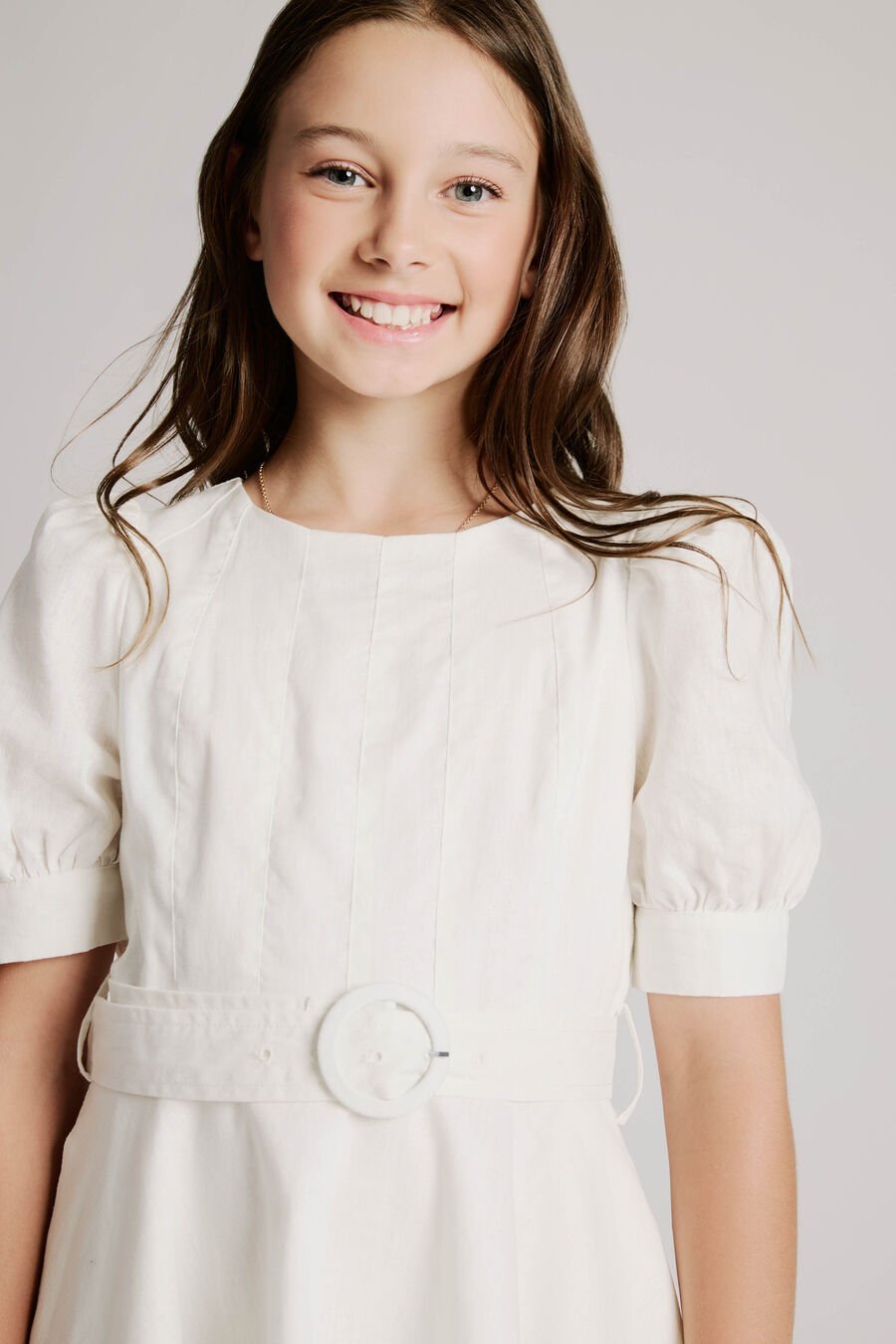 Girls Zenai Puff Sleeve Dress